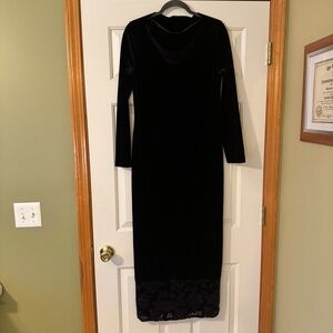 Vintage Carole Little Purple Velvet Maxi Dress Women’s 10 Whimsigoth Witchy Dark